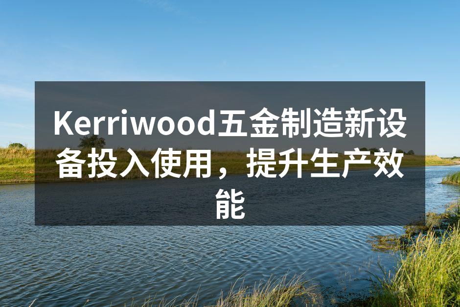 新设备投入生产线